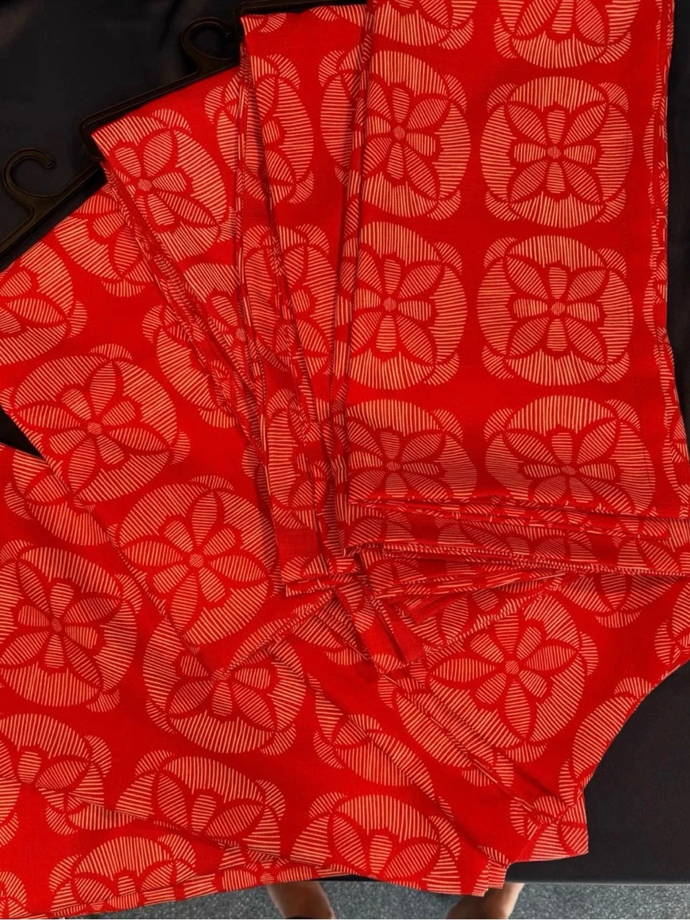 Orange/Red Printed curtains- Target brand